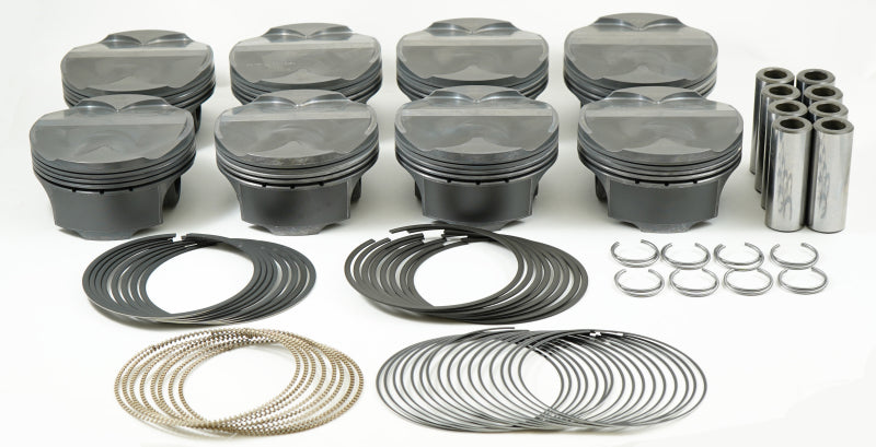 Mahle MS Piston Set SBF 302ci 3.630in Bore 3.65in Stroke 5.933in Rod .866 Pin 3cc 11.2 CR Set of 8-thumbmail-2
