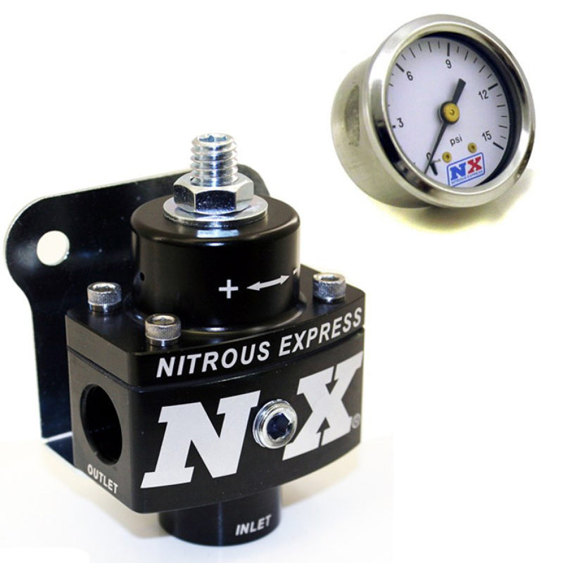 Nitrous Express Fuel Pressure Regulator Non Bypass w/Fuel Pressure Gauge-thumbmail-2