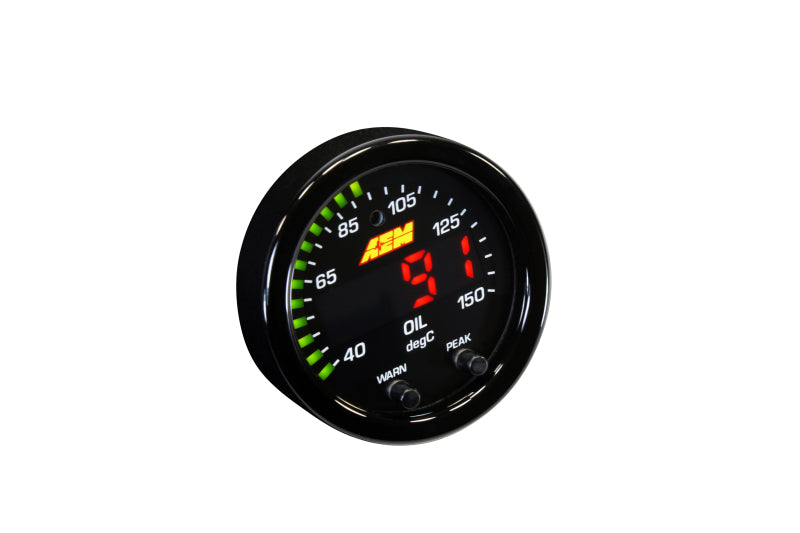 AEM X-Series Temperature 100-300F Gauge Kit (ONLY Black Bezel and Water Temp. Faceplate)-thumbmail-17