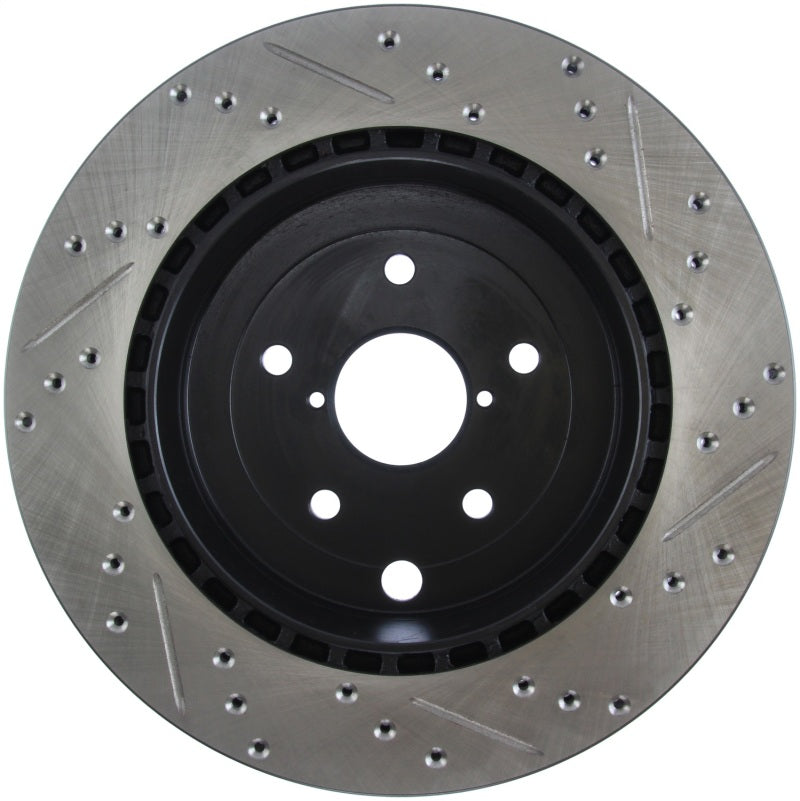 StopTech 08+ Subaru STI (Will Not Fit 05-07) Slotted & Drilled Sport Brake Rotor-thumbmail-9