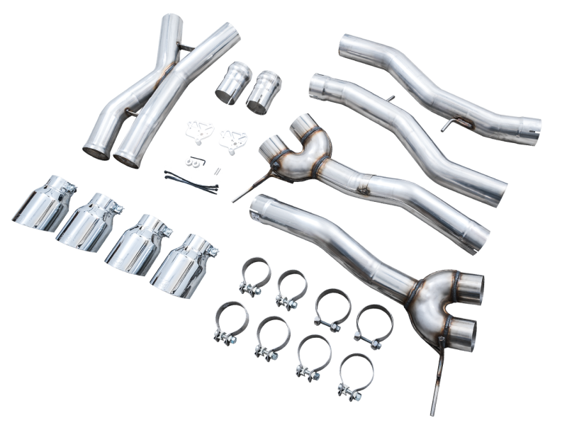 AWE Track Edition Catback Exhaust for BMW G8X M3/M4 - Chrome Silver Tips-thumbmail-9