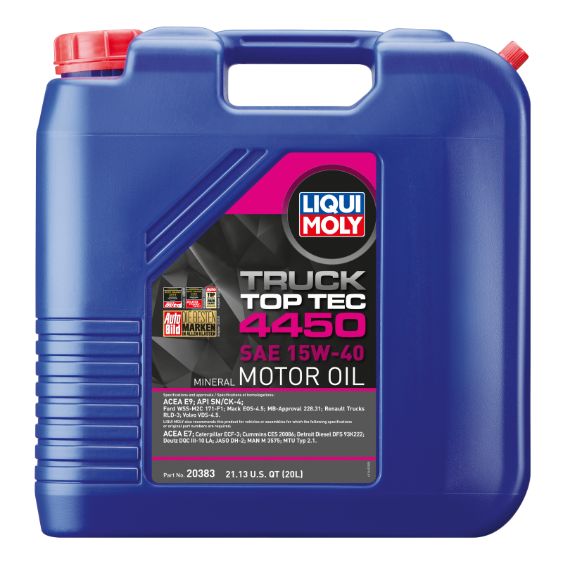 LIQUI MOLY 20L Top Tec Truck 4450 Motor Oil 15W40-thumbmail-1