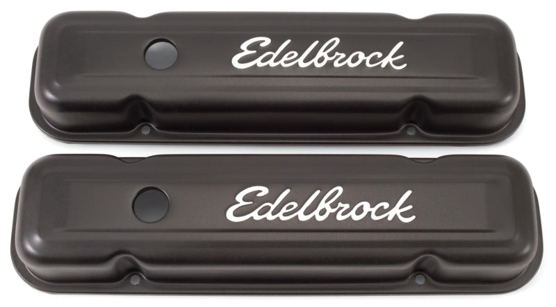 Edelbrock Valve Cover Signature Series Pontiac 1962-1979 301-455 CI V8 Low Black-thumbmail-2