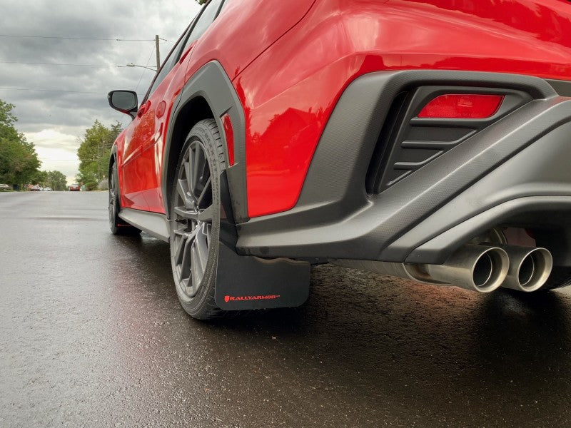 Rally Armor 2022 Subaru WRX Black UR Mud Flap w/ Red Logo-thumbmail-5