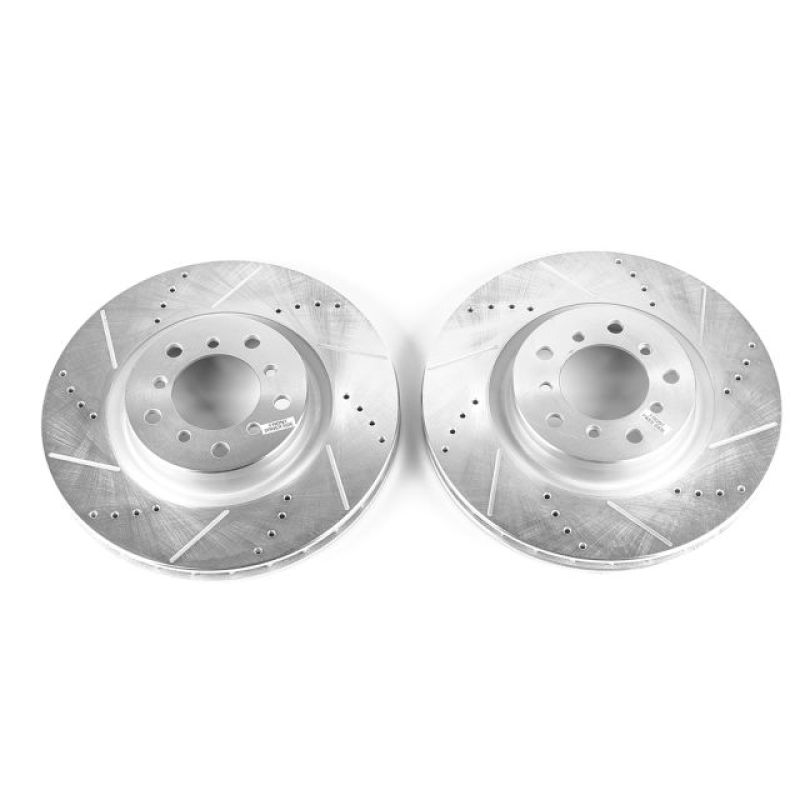 Power Stop 01-06 BMW M3 Front Evolution Drilled & Slotted Rotors - Pair-thumbmail-1