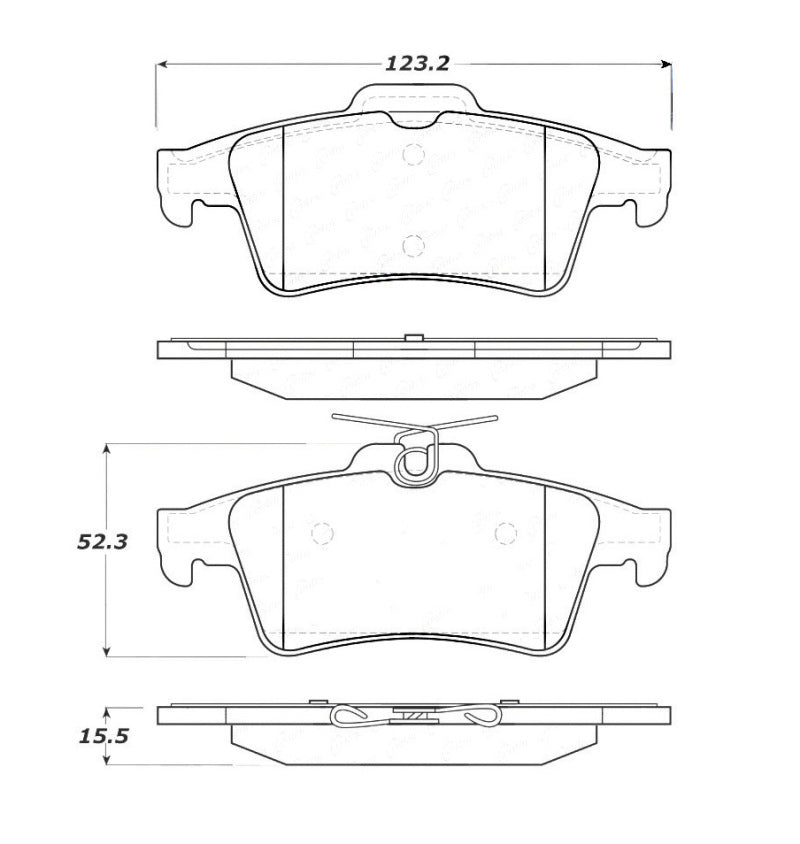 StopTech Street Touring 07-09 Mazdaspeed3 / 06-07 Mazdaspeed6 Rear Brake Pads-thumbmail-5