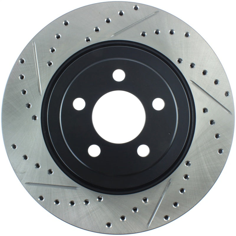 StopTech 05-09 Chrysler 300 (5.7L V8 exc SRT-8) Front Right Slotted & Drilled Rotor-thumbmail-6