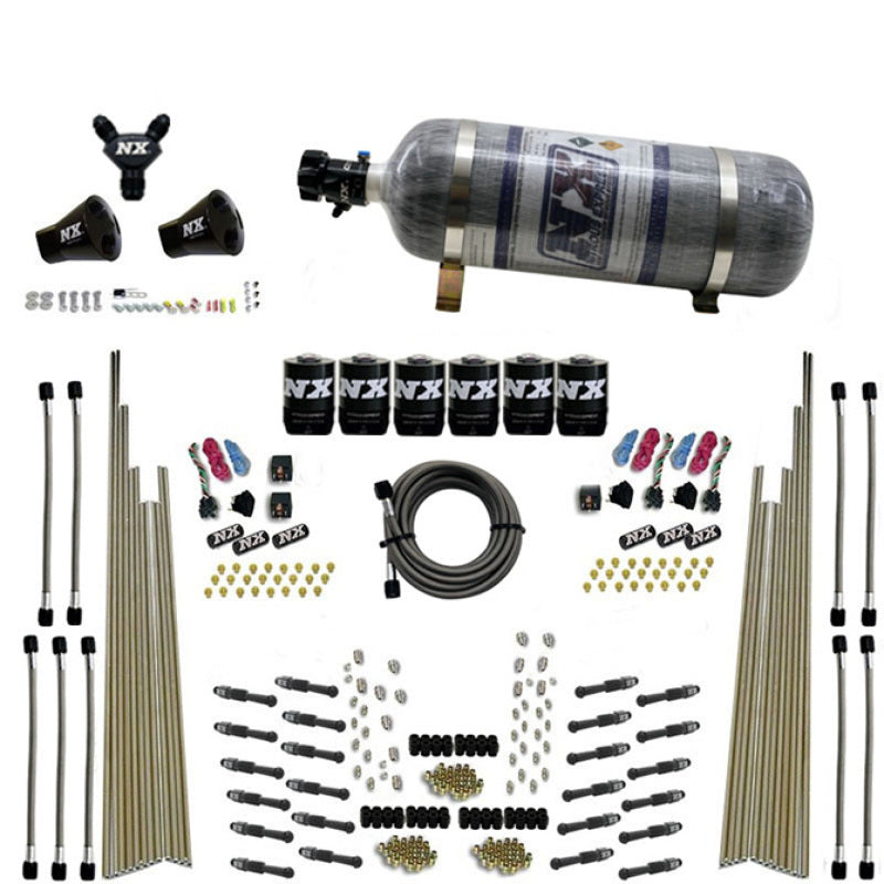Nitrous Express 8 Cyl Dry Direct Port Three Stage 6 Solenoids Nitrous Kit (200-600HP) w/Comp Bottle-thumbmail-2