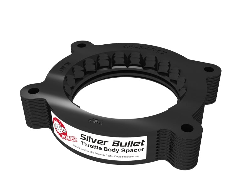 aFe 2020 Vette C8 Silver Bullet Aluminum Throttle Body Spacer / Works With Factory Intake Only - Blk-thumbmail-16