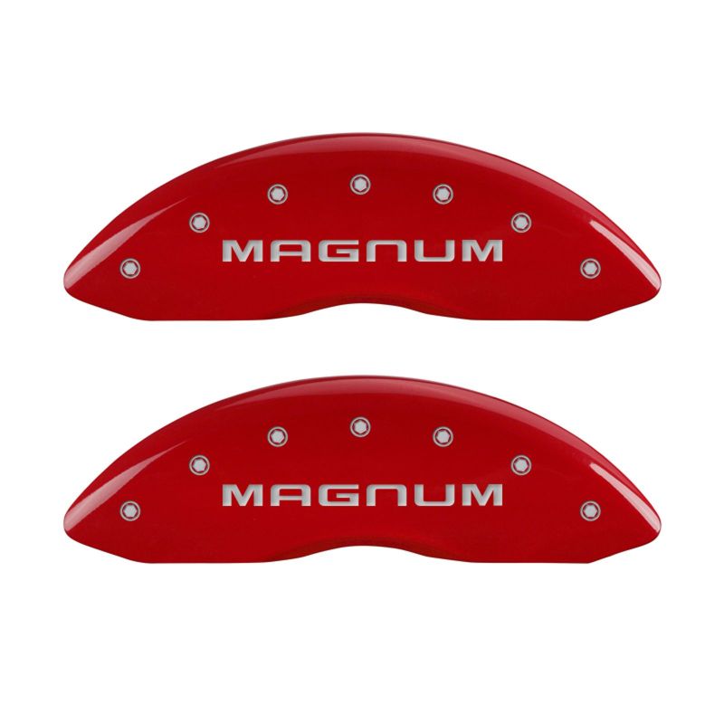 MGP 4 Caliper Covers Engraved Front & Rear Magnum Red finish silver ch-thumbmail-3