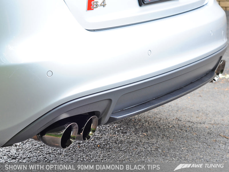 AWE Tuning Audi B8 / B8.5 S4 3.0T Track Edition Exhaust - Diamond Black Tips (90mm)-thumbmail-6