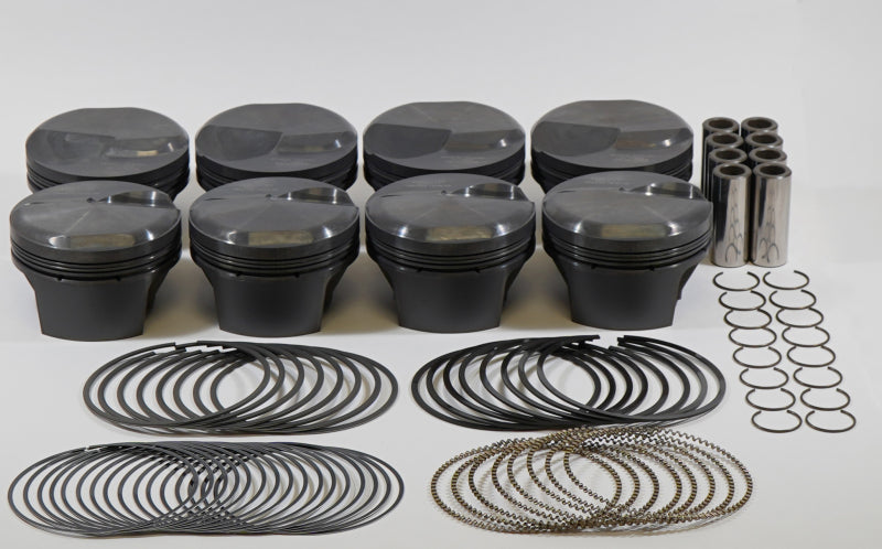 Mahle MS Piston Set BBC 466ci 4.310in Bore 4.00in Stroke 6.385in Rod .990 Pin 28cc 10.6 CR Set of 8-thumbmail-1