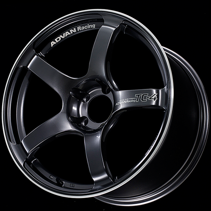 Advan TC4 18x9.5 +12 5-114.3 Racing Gunmetallic and Ring Wheel-thumbmail-1