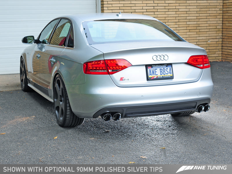 AWE Tuning Audi B8 / B8.5 S4 3.0T Touring Edition Exhaust - Chrome Silver Tips (90mm)-thumbmail-10