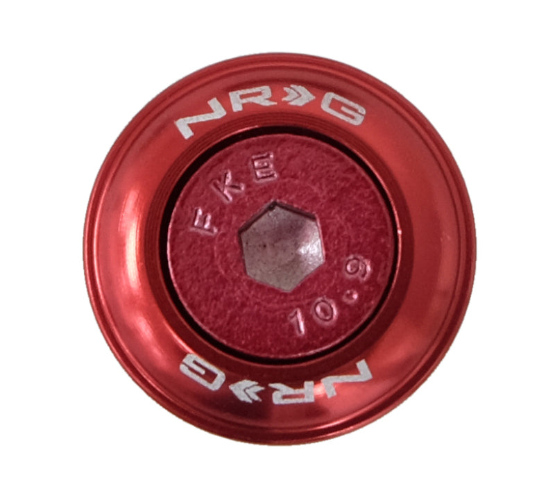 NRG Fender Washer Kit w/Color Matched M6 Bolt Rivets For Plastic (Red) - Set of 10-thumbmail-3