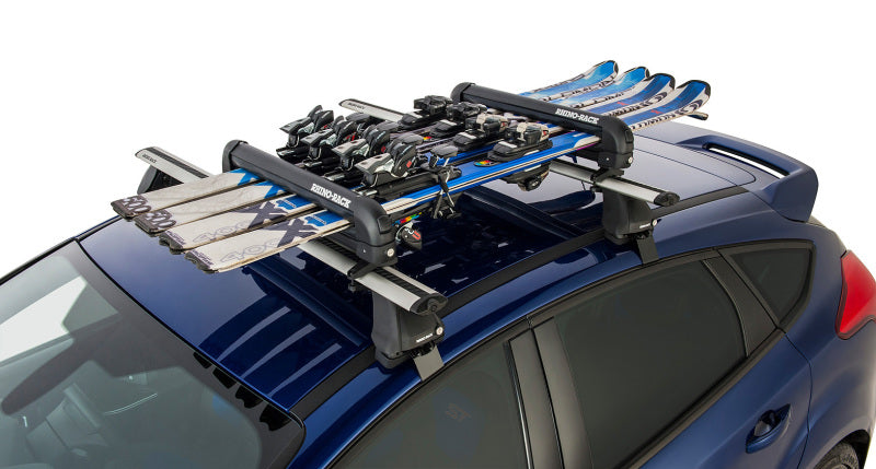 Rhino-Rack Universal Ski/Snowboard Carrier - Fits 4 Pairs of Skis or 2 Snowboards - Black-thumbmail-7