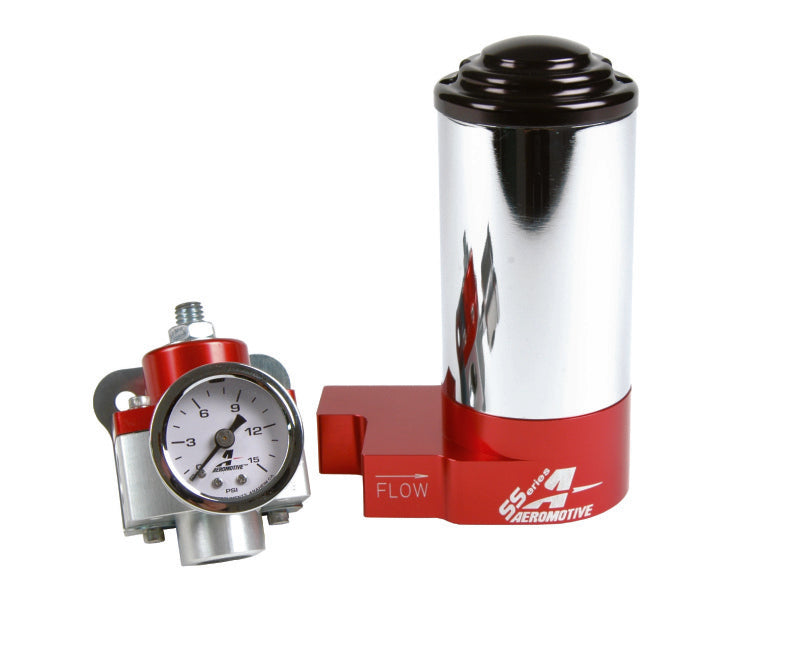 Aeromotive SS Carbureted Pump Reg Gauge Kit - 3/8in NPT-thumbmail-2