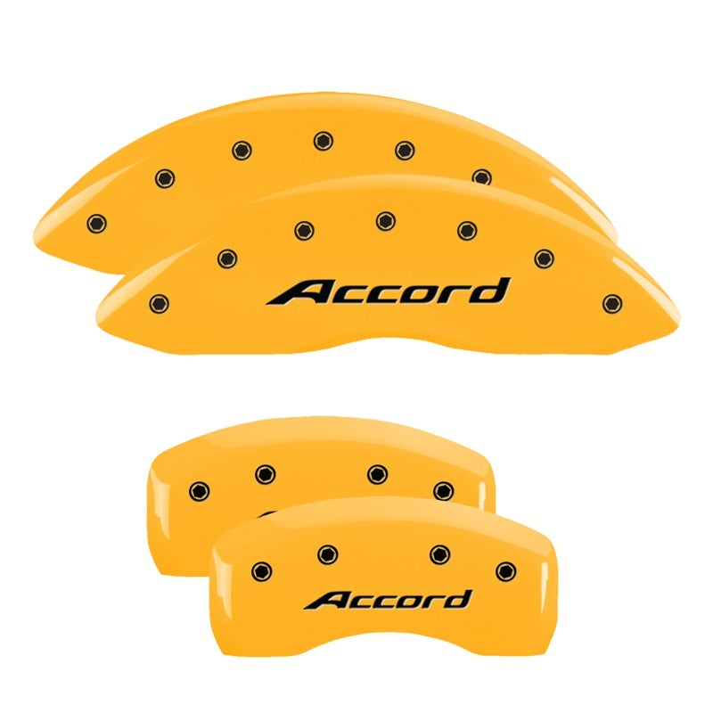 MGP 4 Caliper Covers Engraved Front Accord Engraved Rear Accord Yellow finish black ch-thumbmail-2