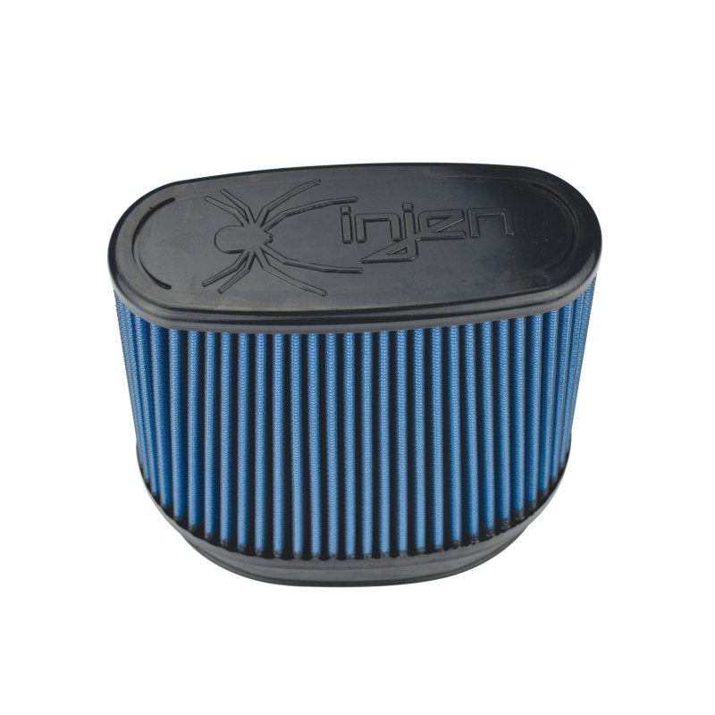 Injen 8-Layer Oiled Cotton Gauze Air Filter/ Oval ID Oval Base/5.55in Media HT/7in x 2.75in Oval Top-thumbmail-8