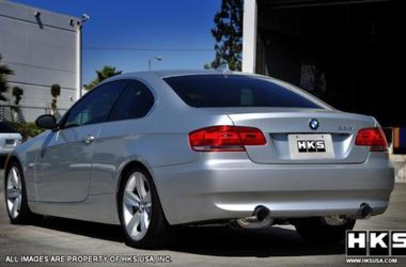 HKS 07-08 BMW 335i Coupe Only Legamax Hi-Power Dual SOS304 Ti-Tip Catback Exhaust-thumbmail-1