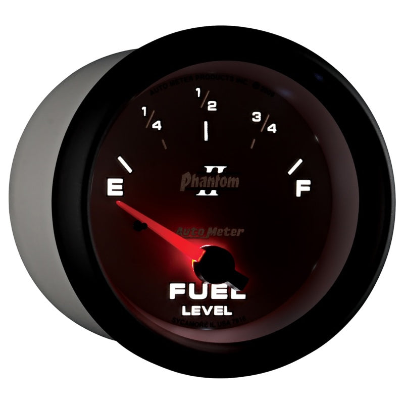 AutoMeter Gauge Fuel Level 2-5/8in. 240 Ohm(e) to 33 Ohm(f) Elec Phantom II-thumbmail-5