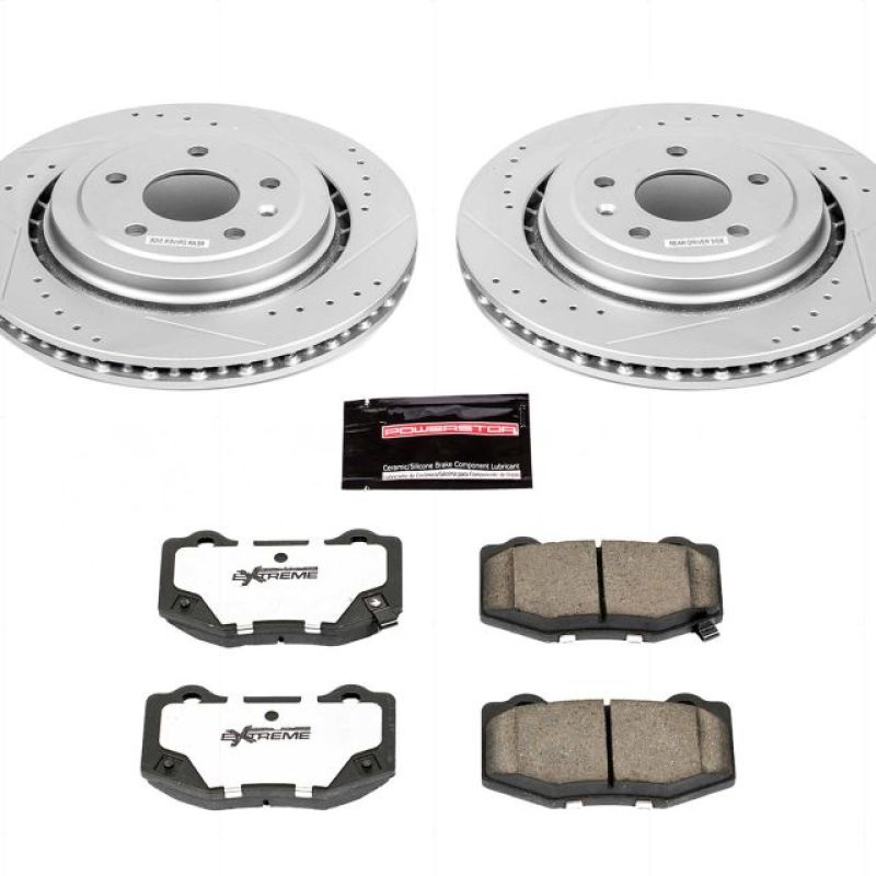 Power Stop 14-19 Chevrolet Corvette Rear Z26 Street Warrior Brake Kit-thumbmail-1