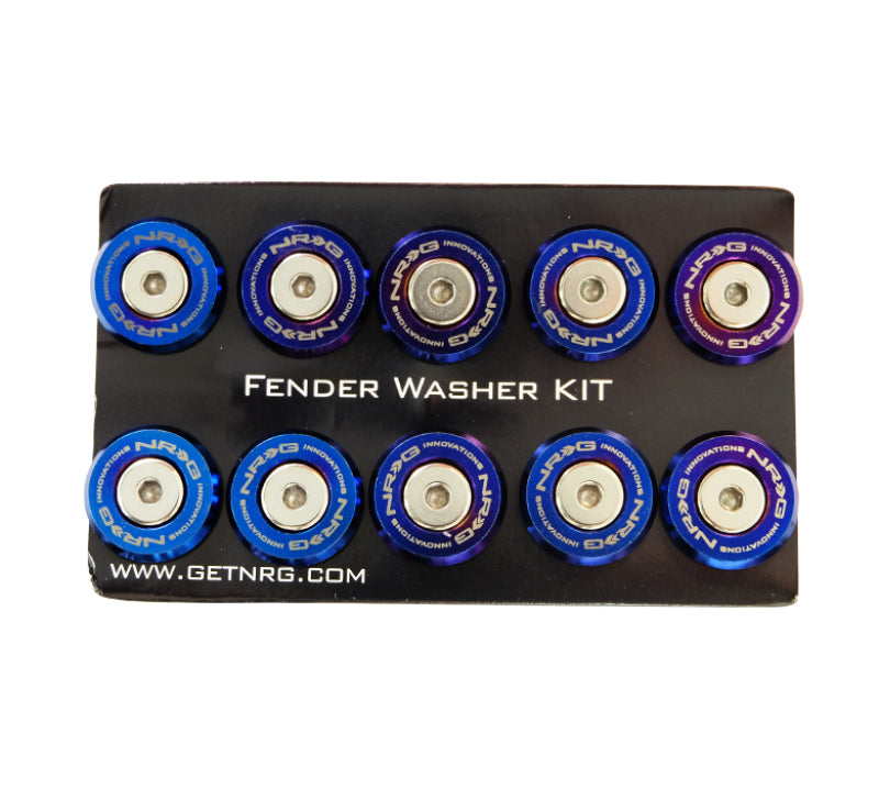 NRG M-Style Fender Washer Kit (TI Series) M6 Bolts For Plastic (TI Brn Wshr/Silver Scrw) - Set of 10-thumbmail-4