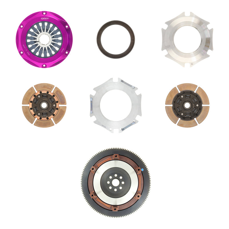 Exedy 2004-2014 Subaru Impreza WRX STI H4 Hyper Twin Cerametallic Clutch Sprung Center Disc Pull-thumbmail-4