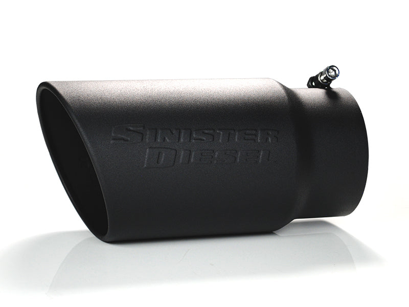 Sinister Diesel Universal Black Ceramic Coated Stainless Steel Exhaust Tip (5in to 6in)-thumbmail-3