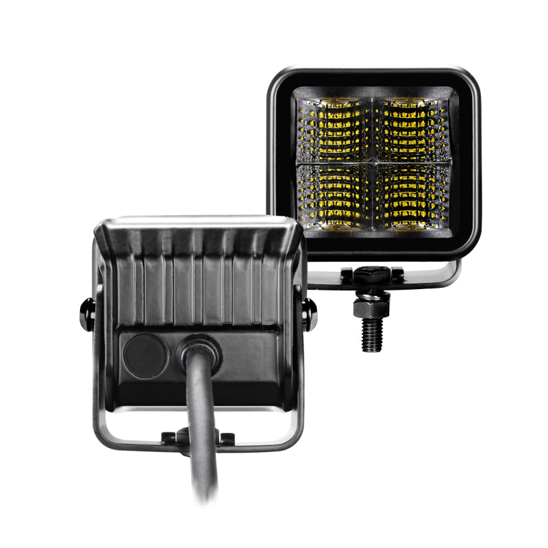 Go Rhino Xplor Blackout Series Cube LED Flood Light Kit (Surface/Threaded Stud Mnt) 2x2 - Blk (Pair)-thumbmail-11