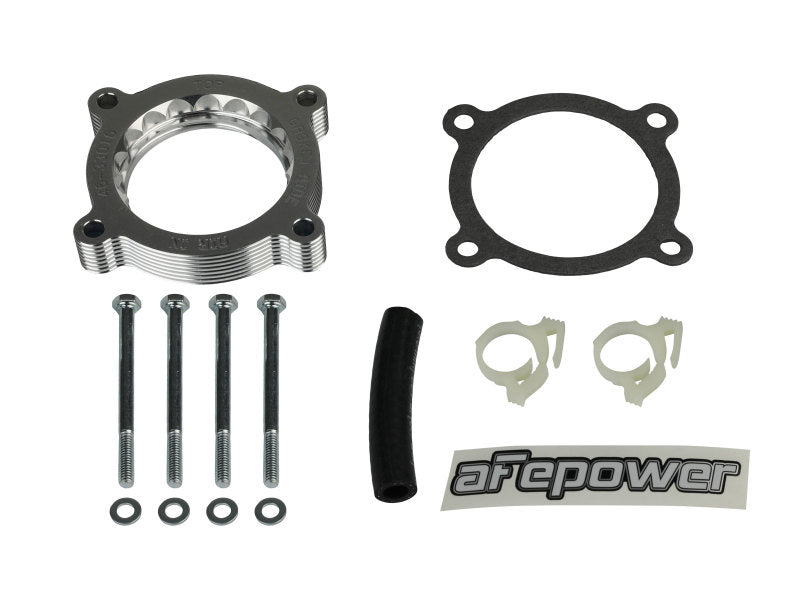 aFe 11-14 Ford Mustang/ 11-14 Ford F-150 V6 3.7L Silver Bullet Throttle Body Spacer - Silver-thumbmail-6