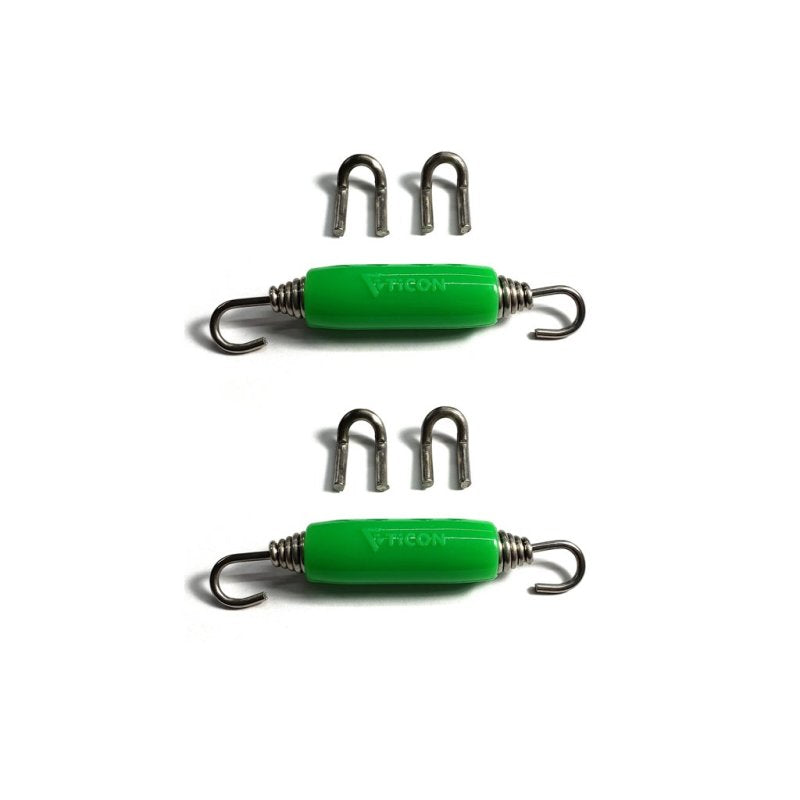 Ticon Industries Green Silicone Titanium Spring Tab and Spring Kit (4 Tabs/2 Springs) - 2 Pack-thumbmail-1