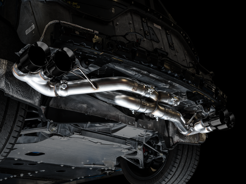 AWE Tuning 2020 Chevrolet Corvette (C8) Track Edition Exhaust - Quad Diamond Black Tips-thumbmail-15