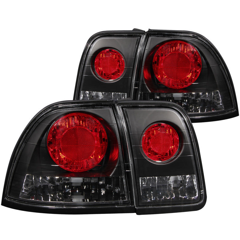 ANZO 1996-1997 Honda Accord Taillights Black-thumbmail-2