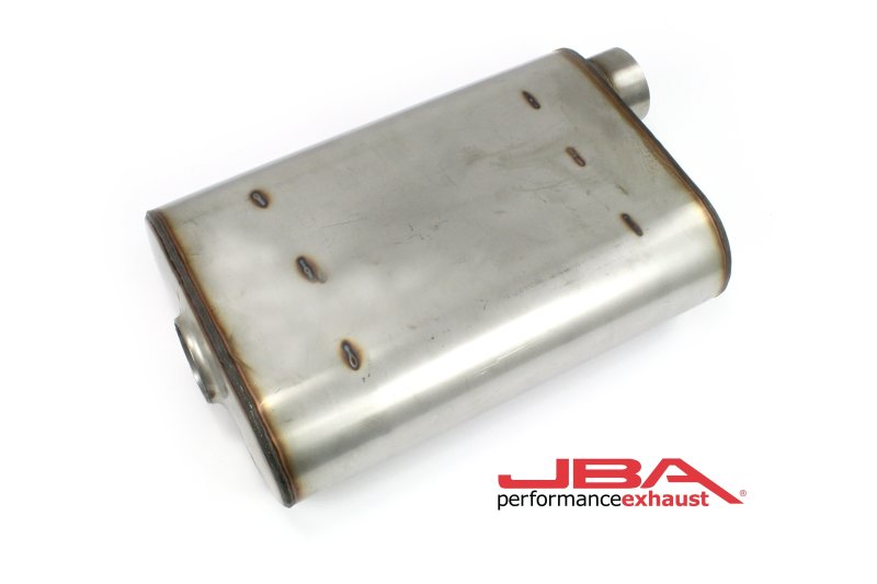 JBA Universal Chambered Style 304SS Muffler 14x9.75x4 2.5in Inlet Diameter Offset/Offset-thumbmail-2