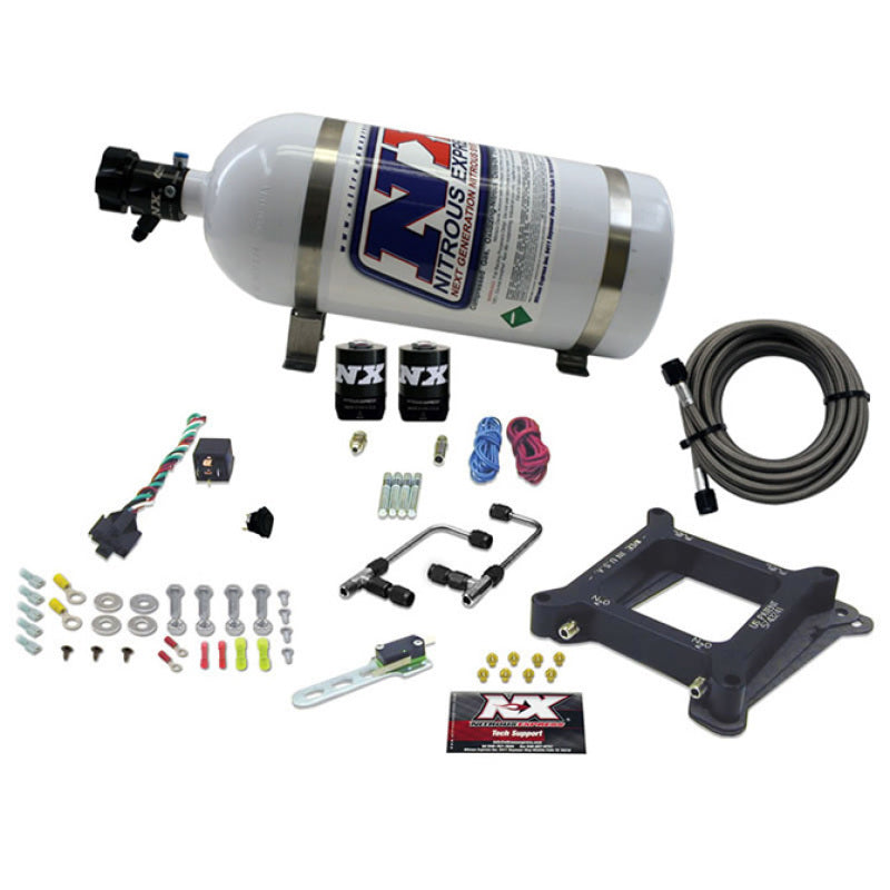 Nitrous Express 4150 Gemini Pro-Power Alcohol Nitrous Kit (100-500HP) w/10lb Bottle-thumbmail-2