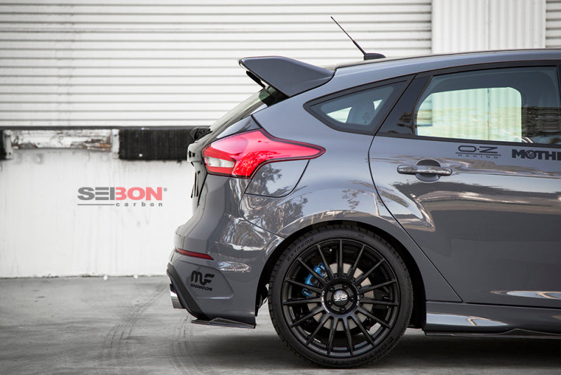 Seibon 2015-2017 Ford Focus ST/RS Hatchback Carbon Fiber Rear Spoiler (3rd Brake Light Not Included)-thumbmail-8