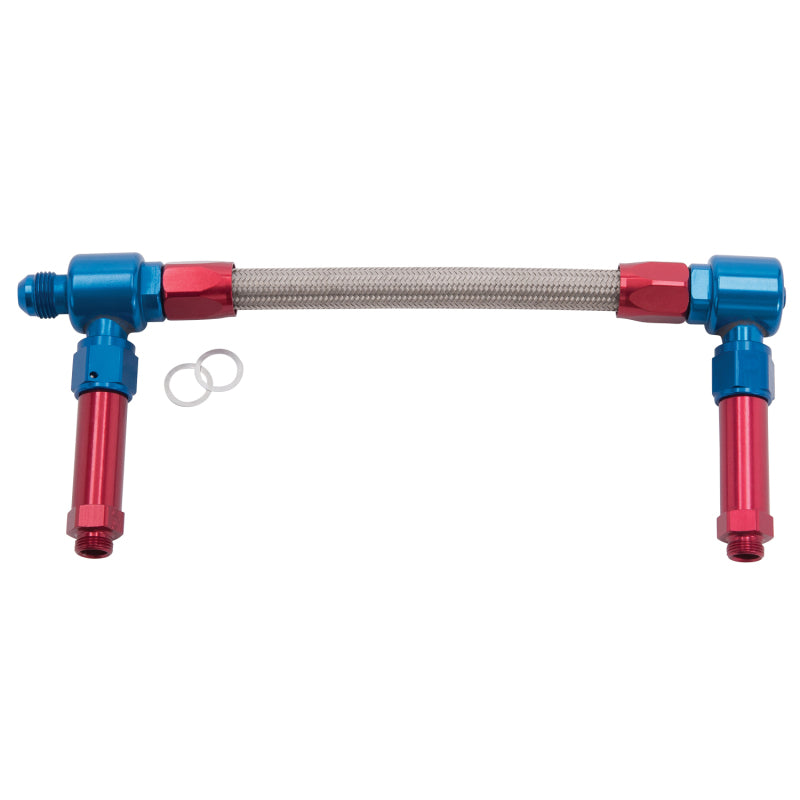 Russell Performance -8 AN to -8 AN ProFlex Demon Carb Dual Inlet Carb Kit (Red/Blue)-thumbmail-3