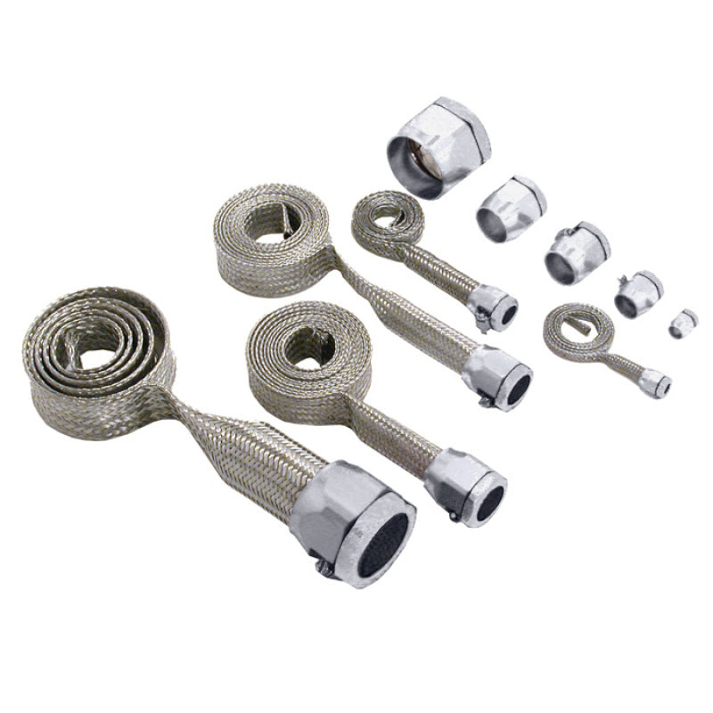 Spectre MagnaBraid 304SS Braided Sleeving Kit - Chrome End Caps-thumbmail-2