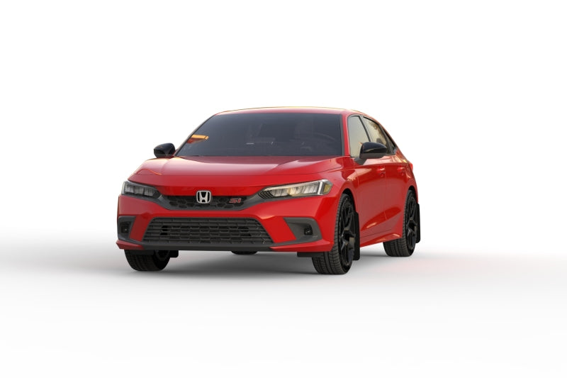 Rally Armor 2022 Honda Civic (Incl. Si/Sport/Touring) Black UR Mud Flap w/ White Logo-thumbmail-9