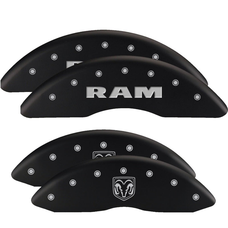 MGP 4 Caliper Covers Engraved Front & Rear MOPAR Yellow finish black ch-thumbmail-3