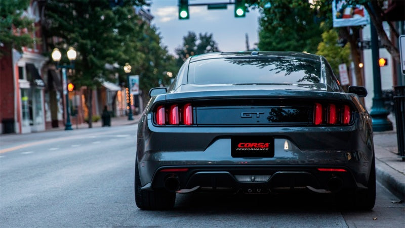 Corsa 2015 Ford Mustang GT 5.0 3in Cat Back Exhaust Black Dual Tips (Sport)-thumbmail-2