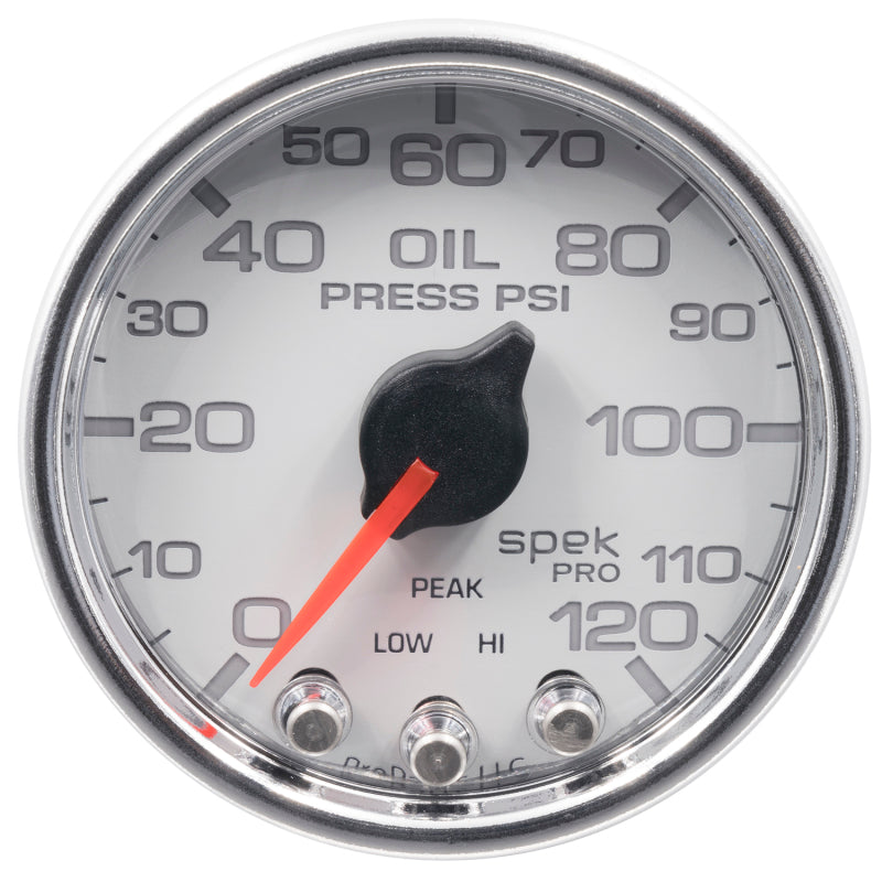 Autometer Spek-Pro 2-1/16in 0-120 PSI Digital Stepper Motor w/Peak & Warn Oil Pressue Gauge-thumbmail-2