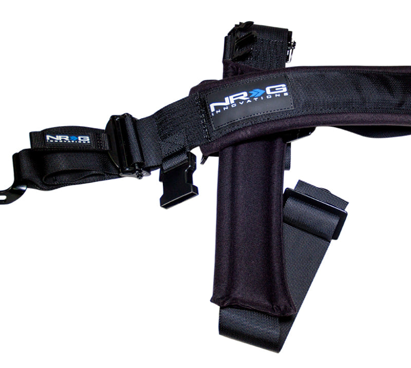 NRG SFI 16.1 5PT 3in Seat Belt Harness / Latch Link - Black-thumbmail-4