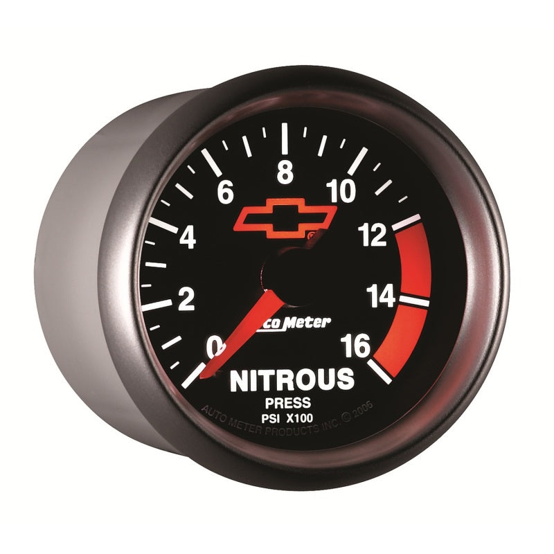 Autometer GM Bowtie Black 2-1/16in 0-1600 PSI Nitrous Pressure - Digital Stepper Motor-thumbmail-5