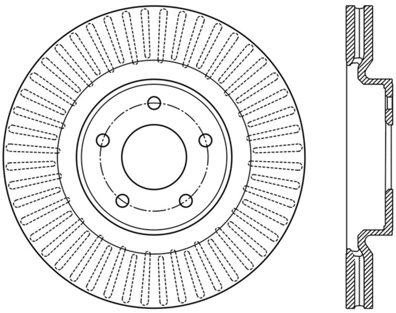 StopTech 13-15 Nissan Pathfinder Slotted Front Right Rotor-thumbmail-3