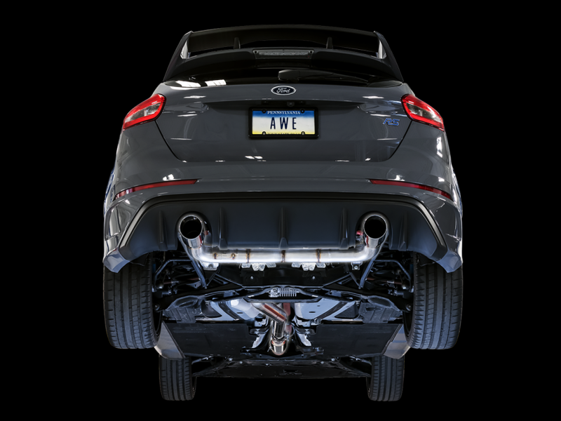 AWE Tuning Ford Focus RS Track Edition Cat-back Exhaust - Chrome Silver Tips-thumbmail-5