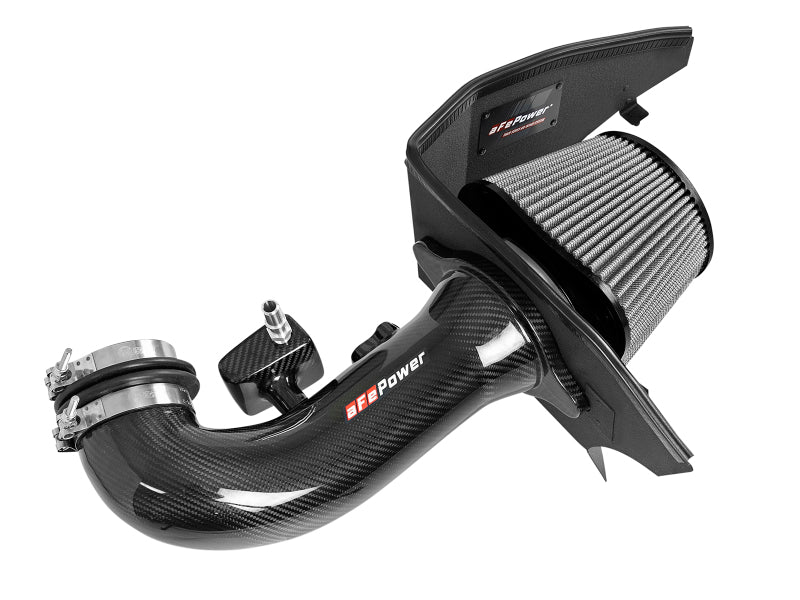 aFe 19-21 GM Trucks 5.3L/6.2L Track Series Carbon Fiber Cold Air Intake System W/ Pro Dry S Filters-thumbmail-19