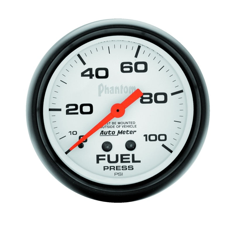 Autometer Phantom 66.7mm 0-100 PSI Mechanical Fuel Pressure Gauge-thumbmail-1