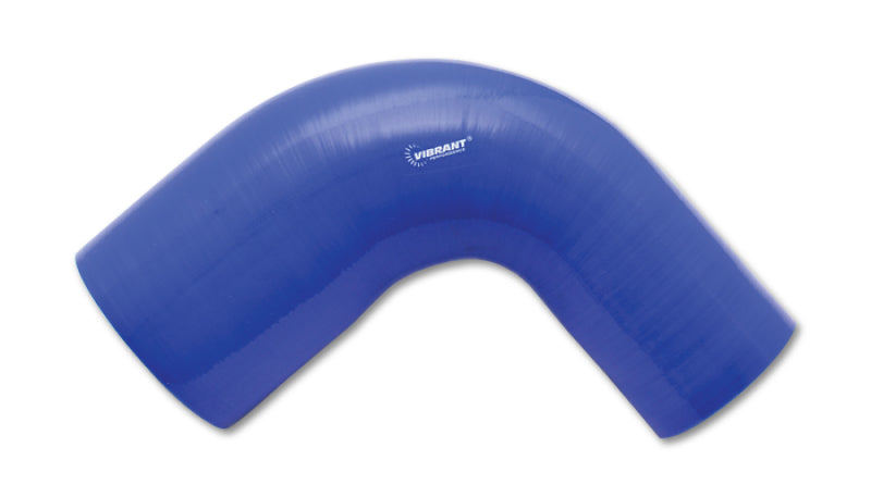 Vibrant 4 Ply Reinforced Silicone 90 degree Transition Elbow 2in ID x 2.5in I.D. 90 deg. Elbow BLUE-thumbmail-2
